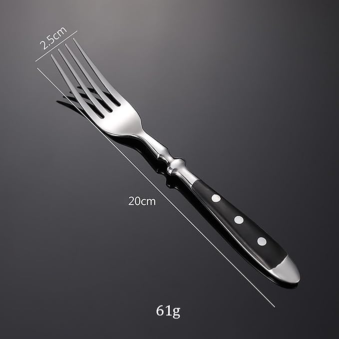 IKXO 24 Pieces Black Silverware Set, Black Flatware Set, Food-Grade Stainless Steel Cutlery Set for 4, Tableware Eating Utensils, Mirror Finished, Dishwasher Safe…