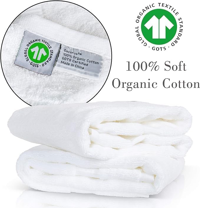 Teal and White Bathroom Hand Towel - Monogrammed Luxury Hotel Quality Decorative Embroidered Towel for Powder Room, Spa - GOTS Organic Certified - Pack of 2, Letter T