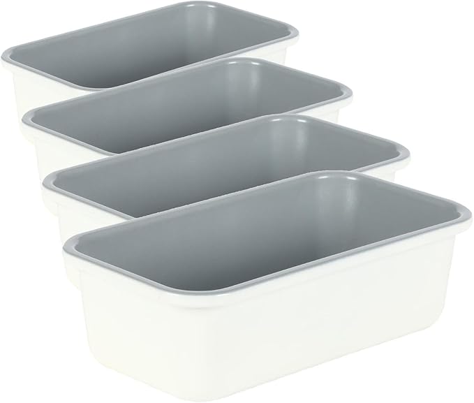 Sur La Table Kitchen Essentials Bake Sale 9 X 5 Inch PFOA, PFAS, PTFE Free Nonstick Loaf Pan - Linen White (Pack of 4)