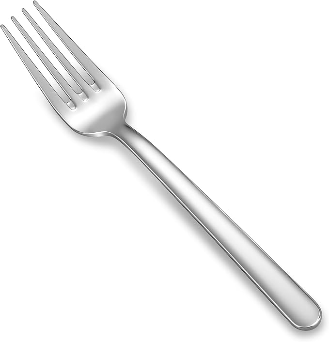 KEAWELL Premium Lucent 4-Piece 7.3 inch Forks Silverware – Mirror Polished 18/10 Stainless Steel with Modern Handle and Dishwasher Safe for Formal Meals and Gifting (4, Salad Forks)