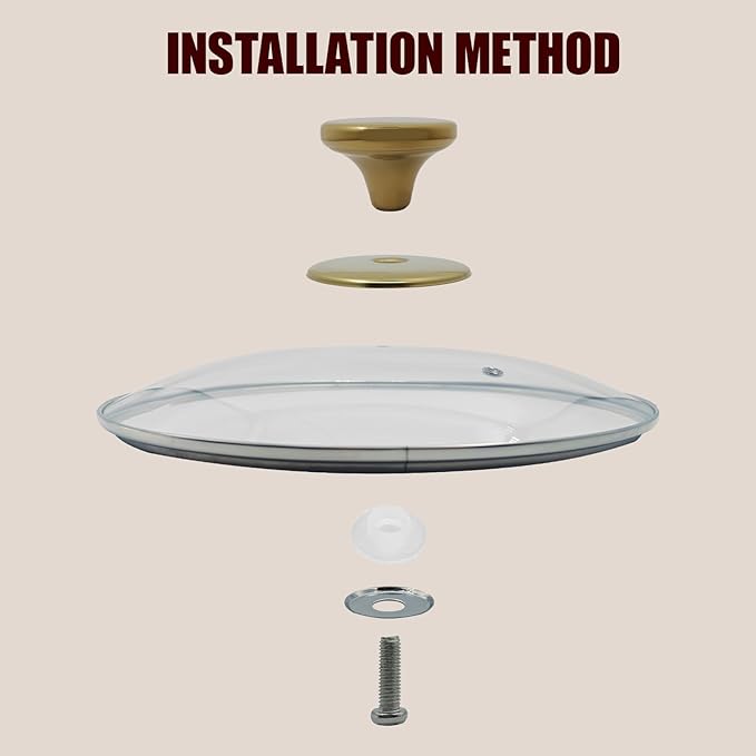 8 Inch Pan Lid for Frying Pan, 4mm Tempered Glass Pot Lid, Compatible with Dishwasher and Ovens