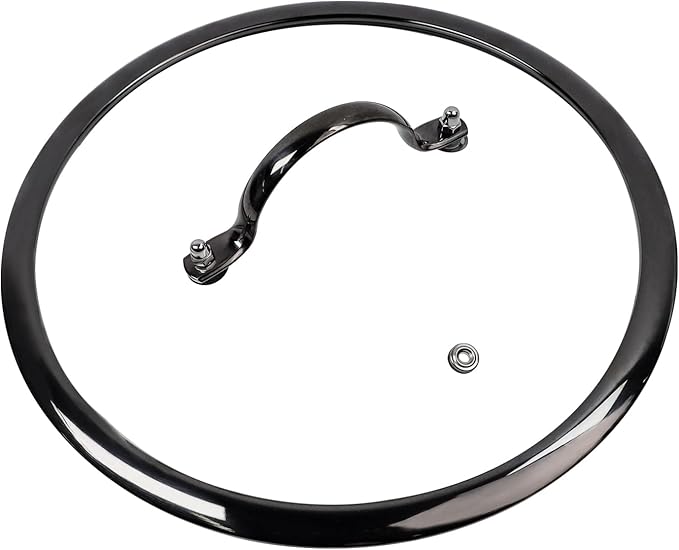 10" Tempered Glass Pan Lid with Steam Vent, Thickened to 4mm and Dishwasher Safe and Oven up to 480℉, Universal Lid Fit for Cast Iron Skillets, Frying Saute Pan, Cooking Pot