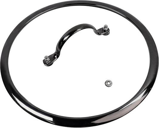 10" Tempered Glass Pan Lid with Steam Vent, Thickened to 4mm and Dishwasher Safe and Oven up to 480℉, Universal Lid Fit for Cast Iron Skillets, Frying Saute Pan, Cooking Pot