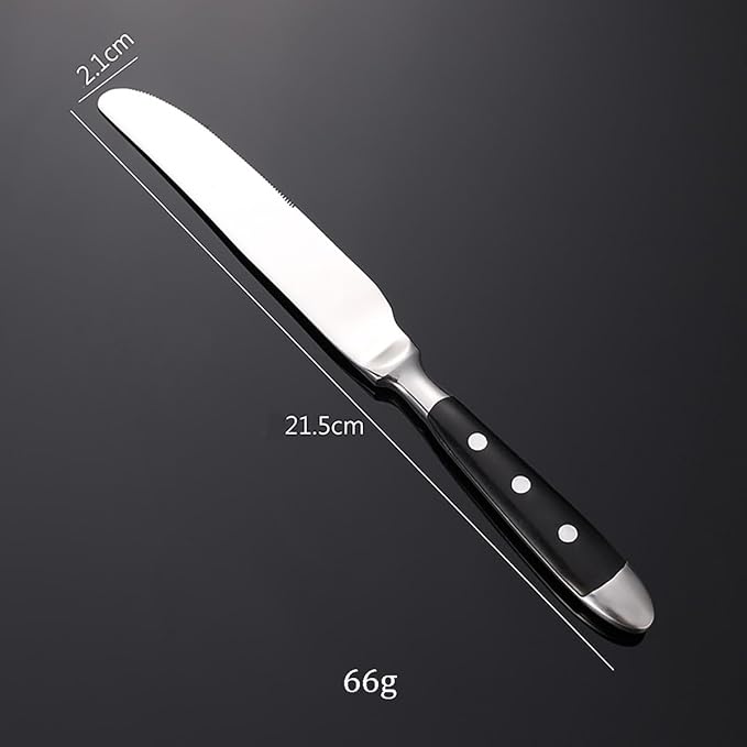 IKXO 36 Pieces Black Silverware Set, Black Flatware Set, Food-Grade Stainless Steel Cutlery Set for 6, Tableware Eating Utensils, Mirror Finished, Dishwasher Safe…