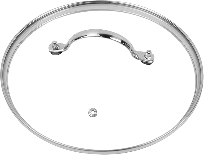 9.5" Tempered Glass Pan Lid with Steam Vent, Thickened to 4mm and Dishwasher Safe and Oven up to 480℉, Universal Lid Fit for Cast Iron Skillets, Frying Saute Pan, Cooking Pot