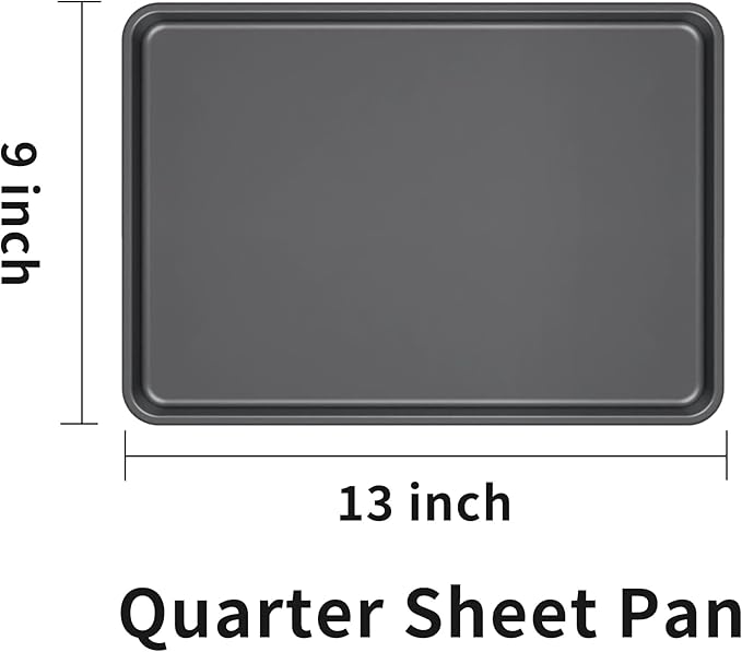 LISI Nonstick Stackable Baking Pans Set, Cookware Sets Baking Tray (13" x 9" (3 Pack Quarter Sheet))