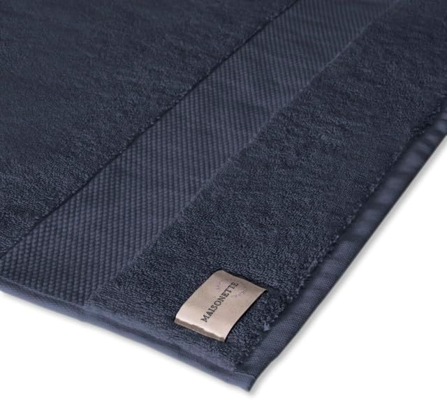 Maisonette Elegance 100% Organic Cotton Turkish Hand Towels - Soft, Absorbent Washcloths for Face - Ideal Quick Dry Large Towel Wash Cloth Set for Bathroom - (20" x 30", 4 Pack) - Dark Blue (Mineral)