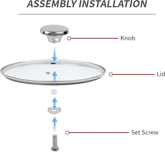 12.5" Tempered Glass Pan Lid with Steam Vent, Thickened to 4mm and Dishwasher Safe and Oven up to 480℉, Universal Lid Fit for Cast Iron Skillets, Frying Saute Pan, Cooking Pot