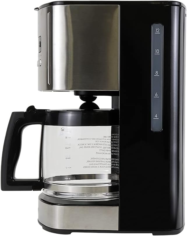 Kenmore Drip Coffee Maker - 12 Cup Programmable Cafe Machine With Glass Pot, Regular & Bold Brew, Auto Shut Off Large Water Reservoir, Reusable Filter, Kitchen Appliances, Black