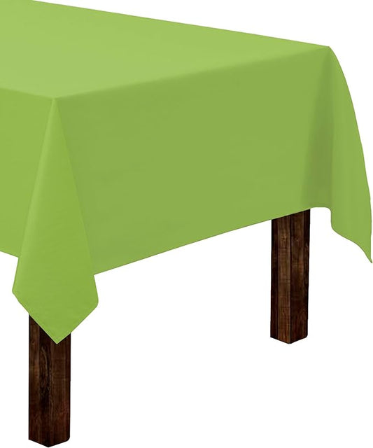 Gee Di Moda Rectangle Tablecloth - 60 x 102 Inch Apple Green Table Cloth for 6 Foot Rectangle Tables - Heavy Duty Washable Fabric - for Holiday Party, Dinner, Weddings, Baby Shower & Events