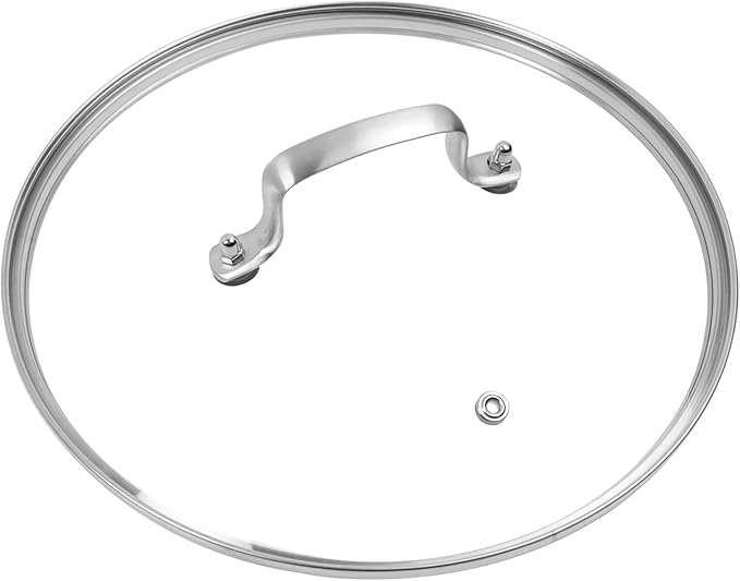 10" Tempered Glass Pan Lid with Steam Vent, Thickened to 4mm and Dishwasher Safe and Oven up to 480℉, Universal Lid Fit for Cast Iron Skillets, Frying Saute Pan, Cooking Pot