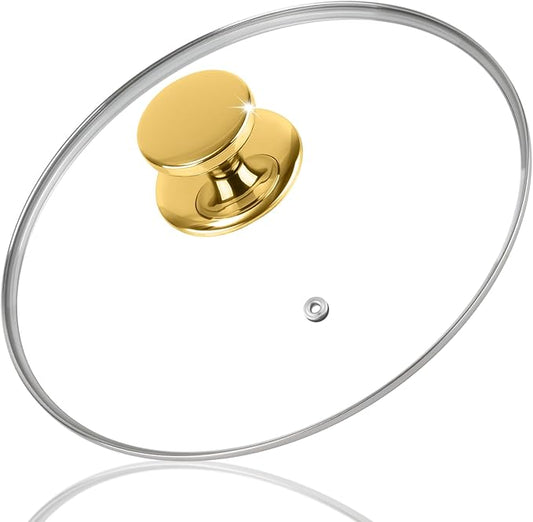 8 Inch Pan Lid for Frying Pan, 4mm Tempered Glass Pot Lid, Compatible with Dishwasher and Ovens