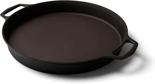 Field Company 16-Inch (Double-Handled) Cast Iron Skillet – No.16, Perfect for 8+ Servings, Oven Roasting & Live-Fire Grilling, Smooth & Preseasoned, Made in USA, Non-Toxic, Vintage Design