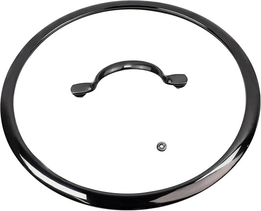 11.5" Tempered Glass Pan Lid with Steam Vent, Thickened to 4mm and Dishwasher Safe and Oven up to 480℉, Universal Lid Fit for Cast Iron Skillets, Frying Saute Pan, Cooking Pot