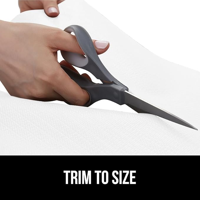 GORILLA GRIP DripGuard Shelf Liner, Non Adhesive Drawer and Kitchen Cabinet Protector, Slip Resistant BPA Free Smooth Surface Plastic Liners for Cabinets, Bathrooms, Closets, 12x120 Inch, White