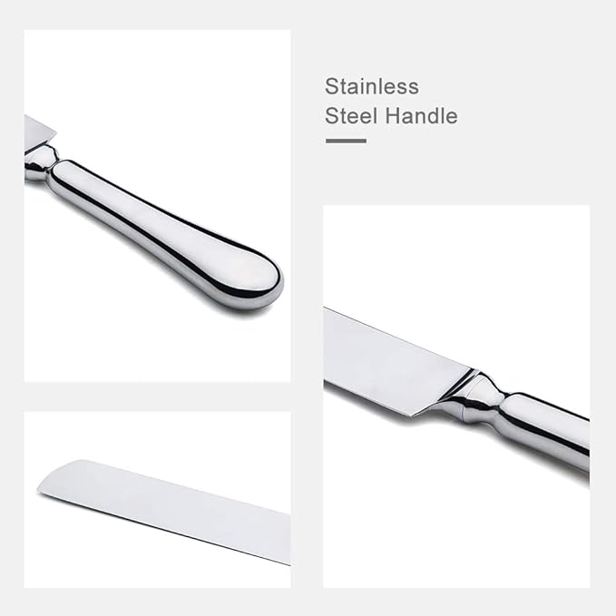 2 Piece Wedding Cake Knife and Server Set,18/10 Stainless Steel Cake cutting Set Pie Server Cake Cutter Knife for Birthday,Anniversary,Holiday,Baby Shower,Party