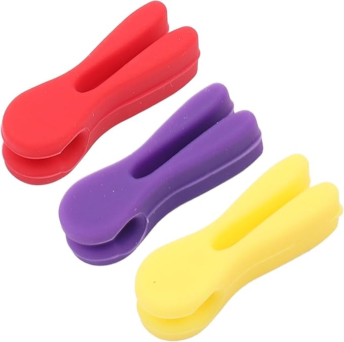 3Pcs Silicone Pot Clip Spoon Rest, Utensil Pot Clip Heat Resistant Kitchen Utensil Holder, Bracket Clips Chopstick Cutlery Rests，for Stove Top Rest Kitchen Spoon Holder
