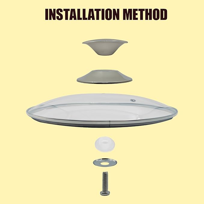 8.1 Inch Pan Lid, Tempered Glass Lid for Replacement, Clear Pan Cover for Frying, 8.1 Inch Lids for Frying Pans, Skillets, Sauce Pan