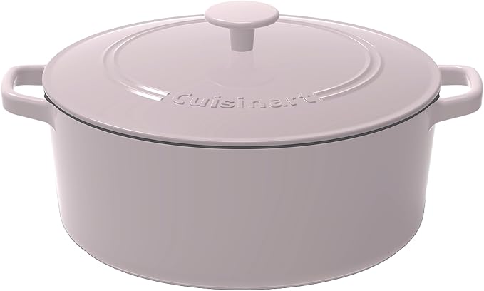 Cuisinart Chef's Classic Enameled Cast Iron Round Covered Casserole (Lilac, 7- Quart)