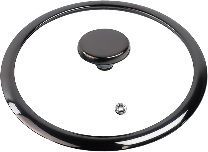 8" Tempered Glass Pan Lid with Steam Vent, Thickened to 4mm and Dishwasher Safe and Oven up to 480℉, Universal Lid Fit for Cast Iron Skillets, Frying Saute Pan, Cooking Pot