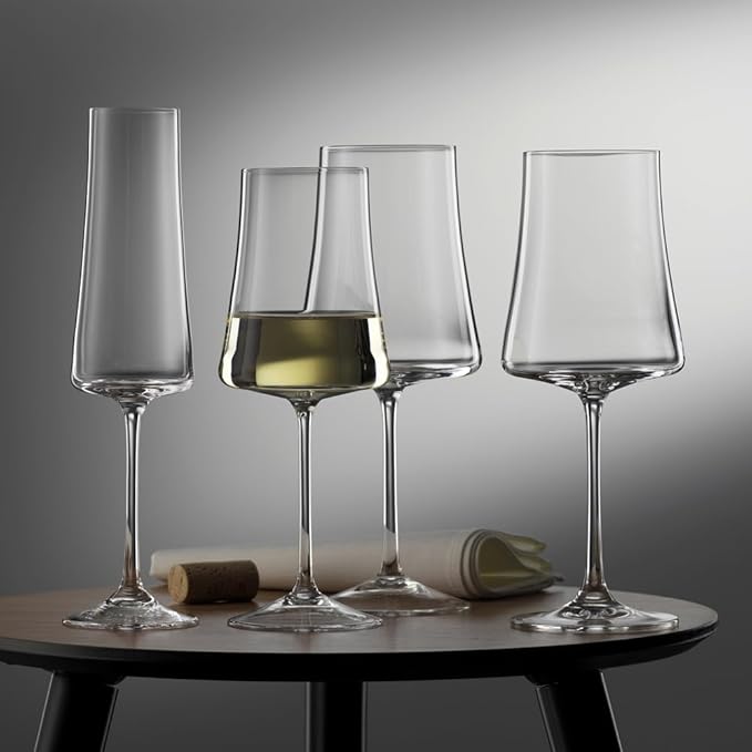 Wine Glasses Set of 4 | 13.5oz Hand-Blown Bohemia Titanium Crystal Goblets, Lead-Free Elegant Glassware for Red & White Wine