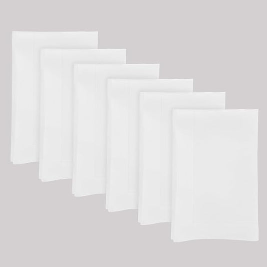 Solino Home White Linen Napkins Set of 6-100% Pure Linen Cloth Washable Dinner Napkins 20 x 20 Inch for Fall, Autumn, Halloween, Thanksgiving, Christmas, Holiday - Fete