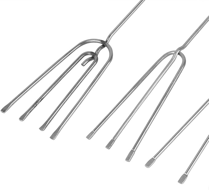 Set of 10 Stainless Steel Split Chocolate Forks Hot Pot DIY Decorative Tools Pralines and Trüffel