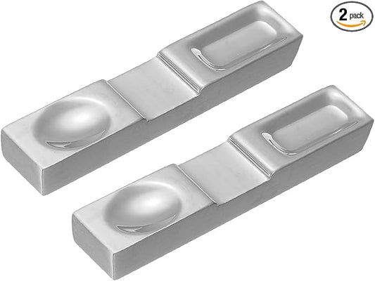 uxcell 2pcs Chopstick Rest, 304 Stainless Steel Chopsticks Holder 4.13" x 0.78" x 0.51", Household Tableware Kitchen Tools for Spoon Fork Teaspoon Dining Tool Rest, Silver