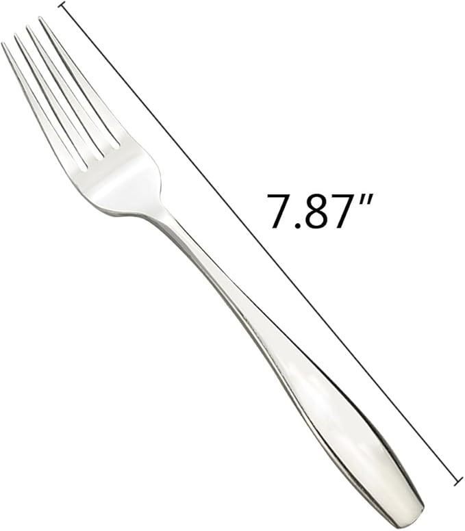 Ggbin 12-Piece Stainless Steel Dinner Forks, 7.87-Inch