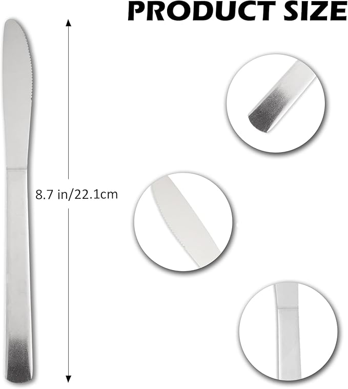 36 PCS Dinner Knifes Set - Windsor Stainless Steel Table Knives 8.7 Inch with Dishwasher Safe Butter Knives,Metal Butter Knofe,Dinner Knife Silverware for Home,Kitchen or Restaurant
