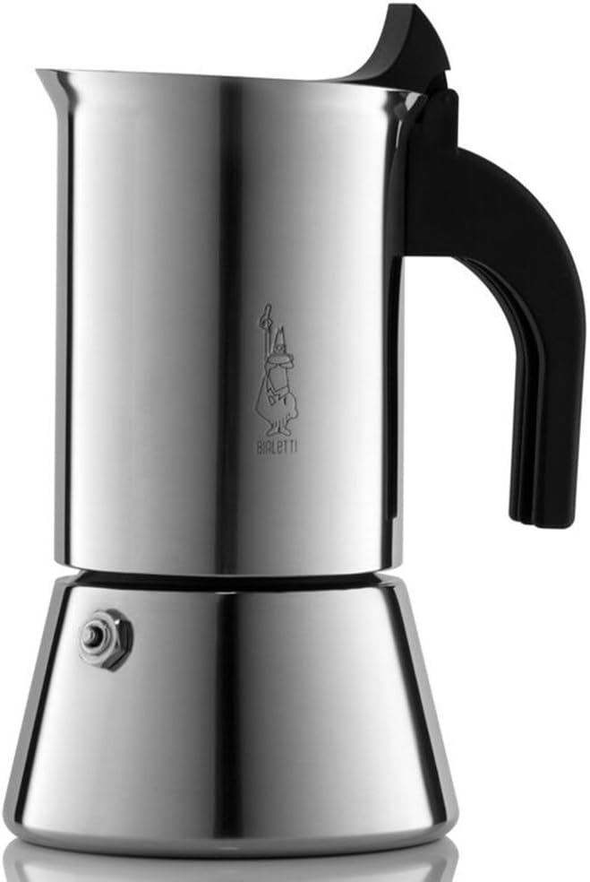 Bialetti Venus Induction 4 Cup Espresso Coffee Maker, Stainless Steel, Pack of 1