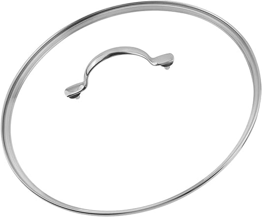 Woogim 12 Inch Clear Tempered Glass Pot Lid for Frying Pan Replacement Cover with Stainless Steel Handle,Dishwasher & Oven Safe for Kitchen Use,Universal Lidfor Frying Pans,Sauce Pots & Woks