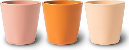 Tiny Twinkle Tableware 3 Pack Cups Set - BPA-Free For Kids and Toddlers - Polypropylene Plastic Tumblers (Sand, Cinnamon, Taupe) Cup