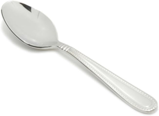 Fortessa Caviar 18/10 Stainless Steel Flatware Espresso Spoon, Set of 12,Silver