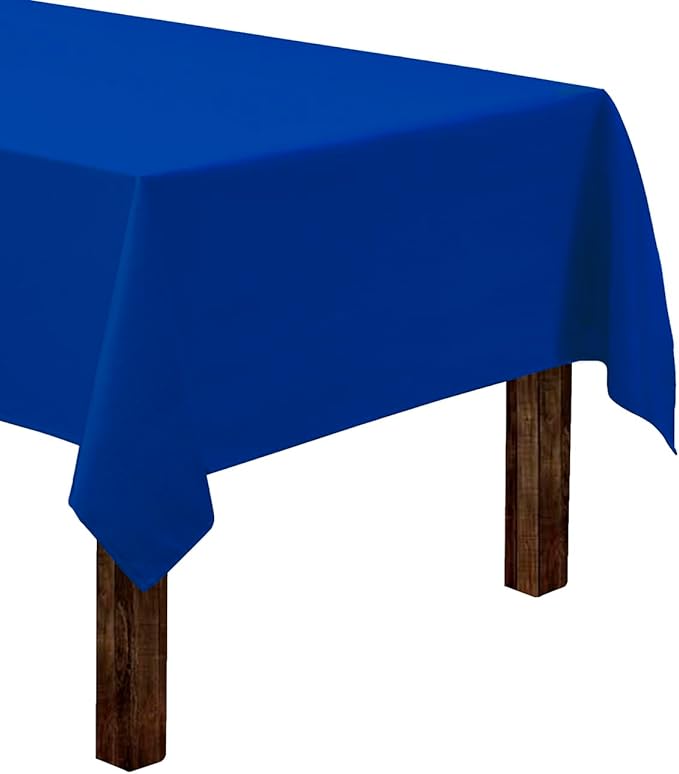Gee Di Moda Rectangle Tablecloth - 60 x 102 Inch Royal Blue Table Cloth for 6 Foot Rectangle Tables - Heavy Duty Washable Fabric - for Holiday Party, Dinner, Weddings, Baby Shower & Events