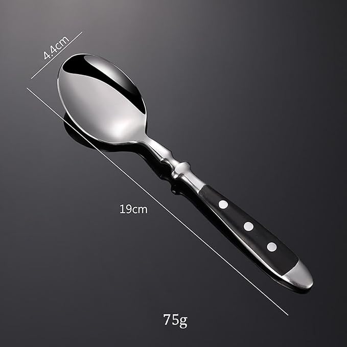 IKXO 36 Pieces Black Silverware Set, Black Flatware Set, Food-Grade Stainless Steel Cutlery Set for 6, Tableware Eating Utensils, Mirror Finished, Dishwasher Safe…