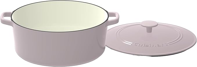 Cuisinart Chef's Classic Enameled Cast Iron Round Covered Casserole (Lilac, 7- Quart)