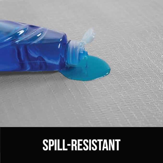 GORILLA GRIP DripGuard Shelf Liner, Non Adhesive Drawer and Kitchen Cabinet Protector, 24x240 Inch, Slip Resistant BPA Free Smooth Surface Plastic Liners for Cabinets, Bathrooms, Closets, Light Gray