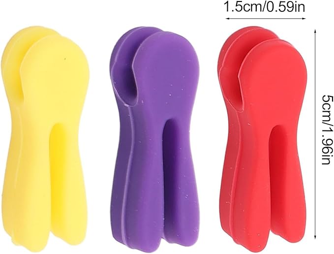 3Pcs Silicone Pot Clip Spoon Rest, Utensil Pot Clip Heat Resistant Kitchen Utensil Holder, Bracket Clips Chopstick Cutlery Rests，for Stove Top Rest Kitchen Spoon Holder