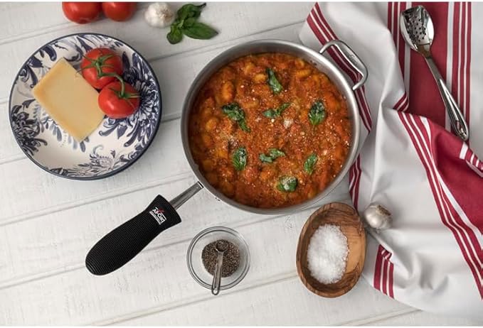 All-Clad Dual-Purpose Kitchen Towels: Highly Absorbent - 100% Cotton, 17"x30" Dish Towels for Cleaning & Drying Dishes & Glassware, 3-Pack, Chili