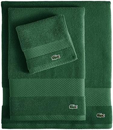 Lacoste Heritage 100% Supima Cotton Bath Sheet, Croc Green, 35" x 70" – Highly Absorbent & Quick Drying, Premium Super Soft Bath Towel, Bathroom Essential, Gift for All Occasions, Machine Washable