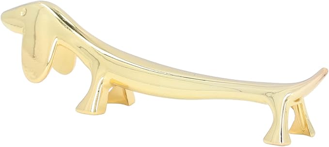 GOTOTOP 4Pcs Chopstick Rest, Reusable Cute Animal Gold Chopstick Holder for Home Restaurant Party (Dog)