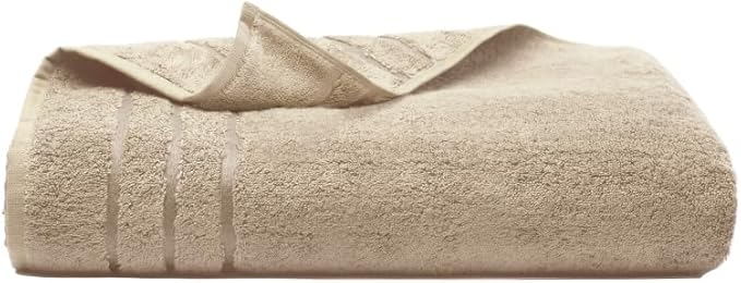 Cariloha Bath Towel | Stone |28"x54" | Turkish Cotton & Viscose Material Blend | Extra Smooth, Odor Resistant and Highly Absorbent