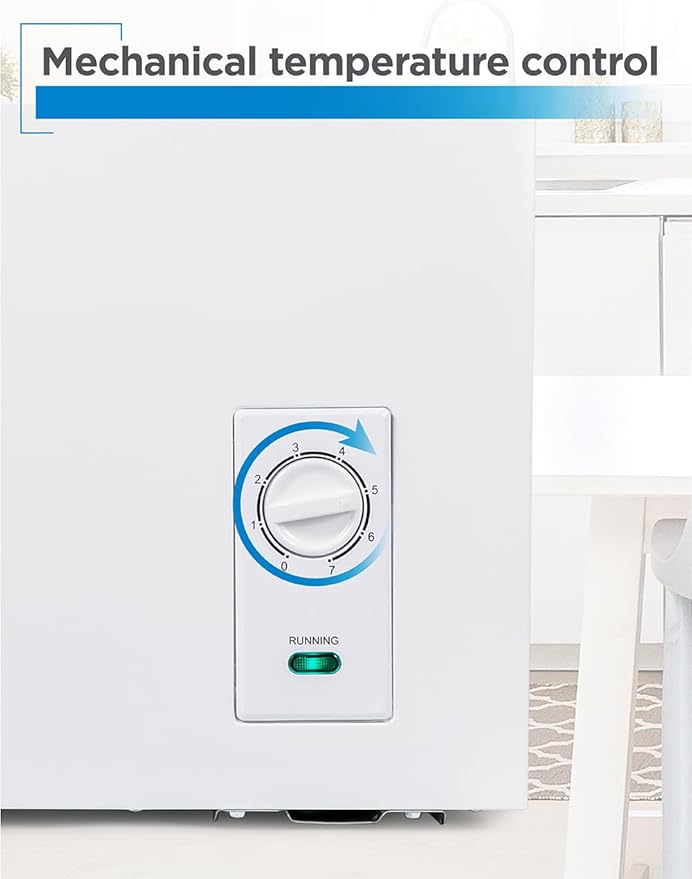 BLACK+DECKER 2.0 Cu. Ft. Compact Chest Freezer, Deep Freezer Holds Up To 70 Lbs. of Frozen Food, Removable Storage Basket, Manual Defrost, White