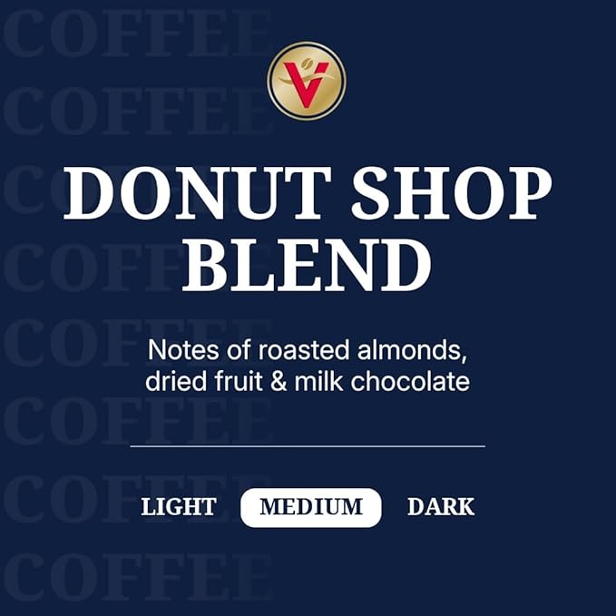 Victor Allen's Coffee Donut Shop Blend, Medium Roast, 32 Count, Single Serve Coffee Pods for Keurig K-Cup Brewers