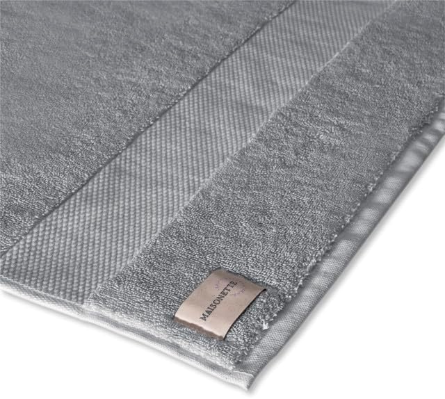 Maisonette Elegance 100% Organic Cotton Turkish Bath Sheets - Soft Absorbent Oversized Bathroom Towels - Ideal Quick Dry Extra Large Luxury Towel Set for Shower (35" x 70", 2 Pack) Light Gray (Shore)