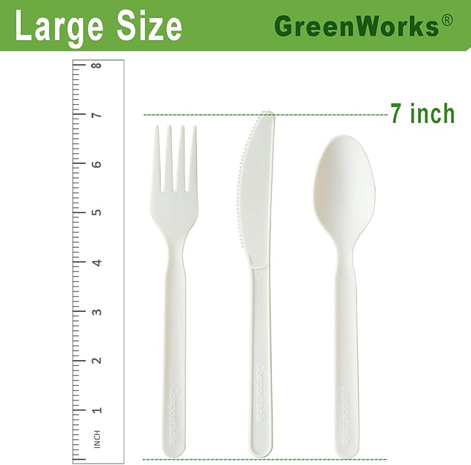 GreenWorks 1000 Bulk Compostable CPLA Knives,7" Series Disposable Knife