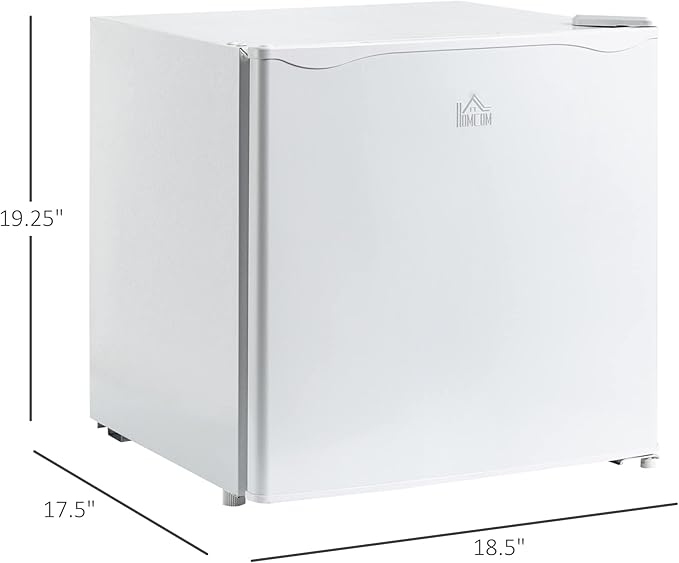 HOMCOM Mini Freezer Countertop, 1.1 Cu.Ft Compact Upright Freezer with Removable Shelves, Reversible Door for Home, Dorm, Apartment and Office, White