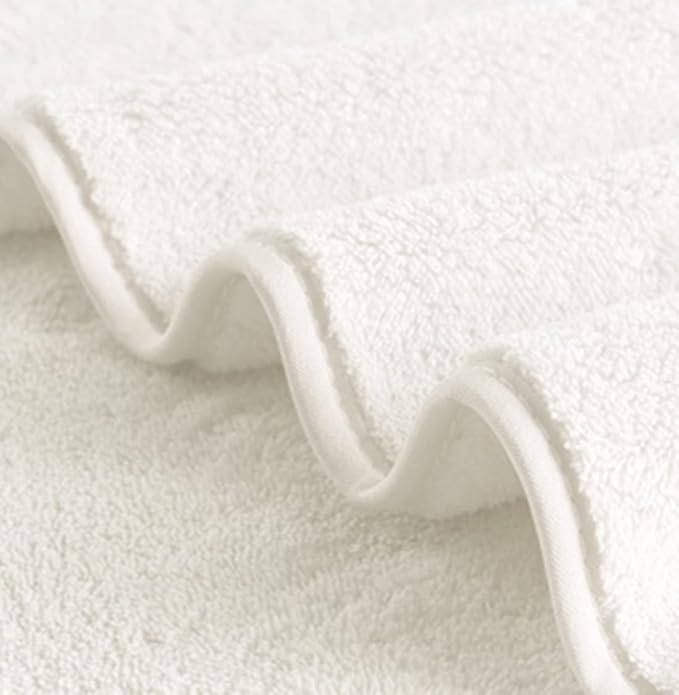 MYLSMPLE Luxury Microfiber Extra Large Bath Towels Beach Bath Sheets Fast Drying Towels Soft Absorbent Towels (36 Inch X 72 Inch) (Coral Fleece-White, 36 Inch X 72 Inch)