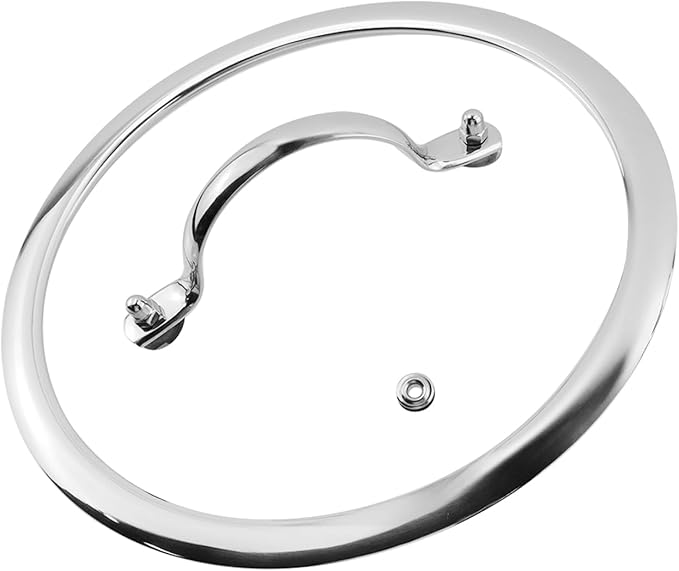 Woogim Tempered Glass Pan Lid with Steam Vent 8”,Wide Edge for Secure Seal,Thickened to 4mm,Dishwasher Safe and Oven Up to 480℉,Stainless Steel Handle Glass Lids for Frying Pans,Sauce Pots & Woks